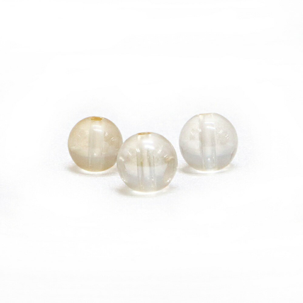 ●1粒売り●ゴールデンオーラクリスタル（薄め）【丸玉】6mm【天然石 ビーズ パワーストーン】