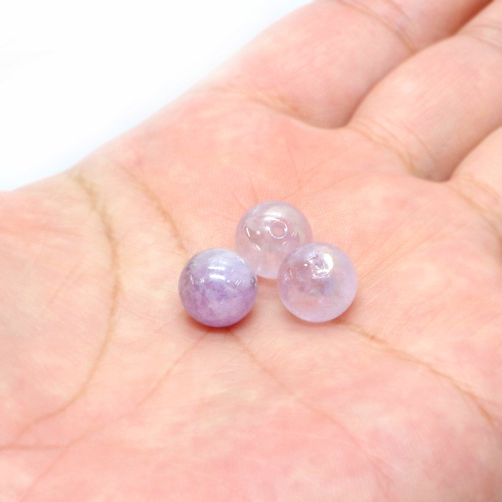●1粒売り●ラベンダーオーラクリスタル【丸玉】10mm【天然石 ビーズ パワーストーン】
