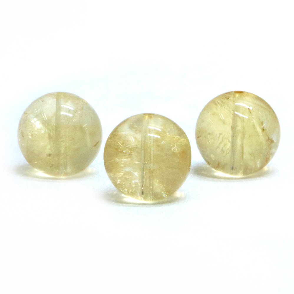 Rakuten - ●1粒売り●シトリン【丸玉】12mm【天然石 ビーズ パワーストーン】