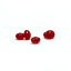 ●1粒売り●コーラル（さんご・染め）赤色【ボタンカット】2×4mm【天然石 ビーズ パワーストーン】
