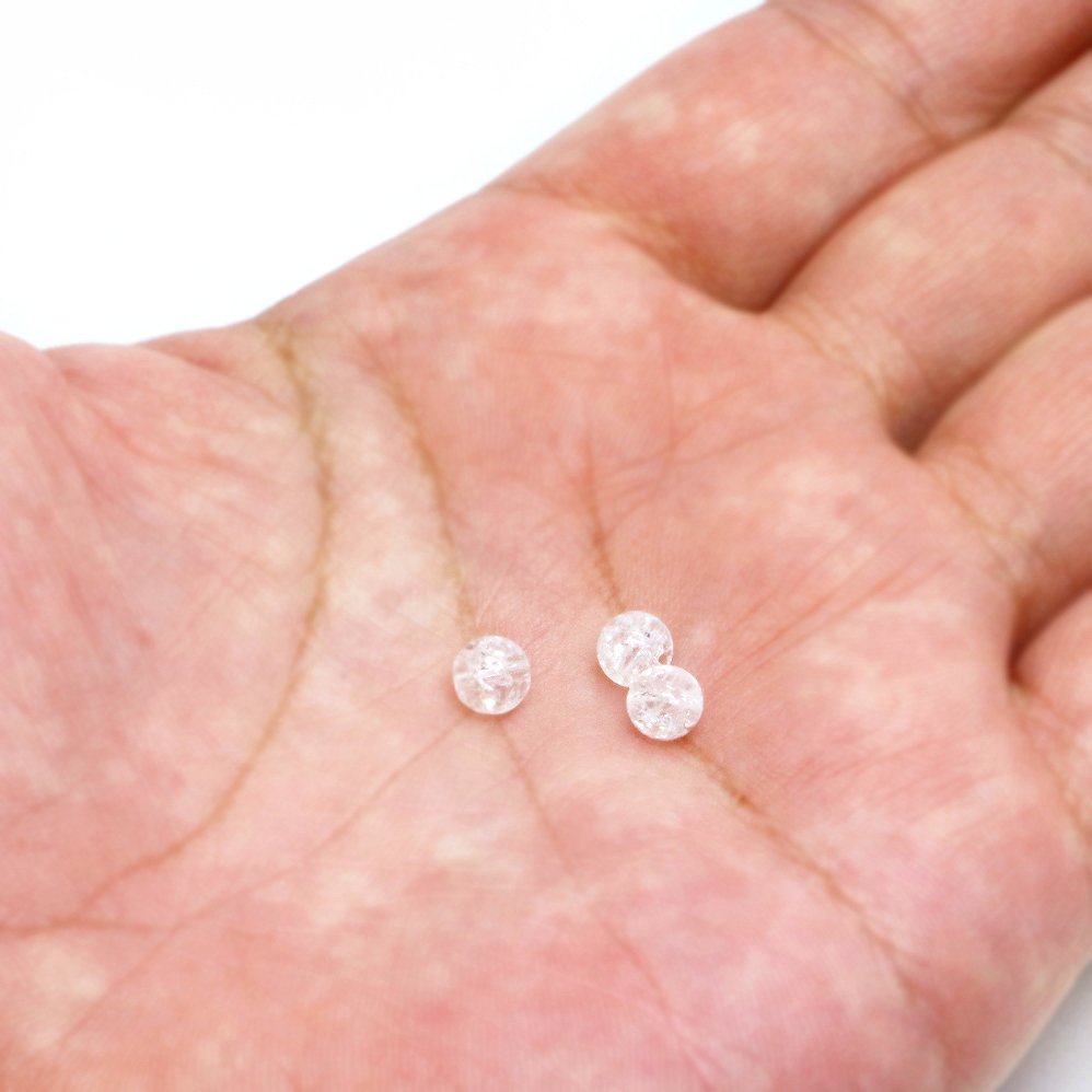 ●1粒売り●クラッシュクリスタル【丸玉】6mm【天然石 ビーズ パワーストーン】