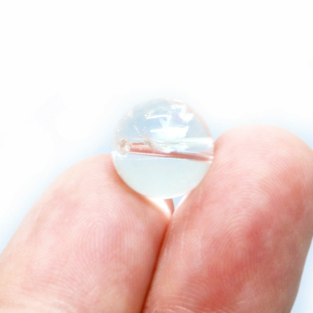 ●1粒売り●天然クラッシュクリスタル【丸玉】12mm【天然石 ビーズ パワーストーン】