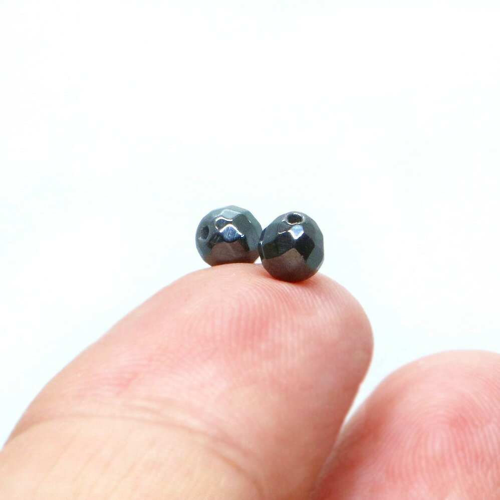 ●1粒売り●ヘマタイト【カット】4mm【天然石...の紹介画像2