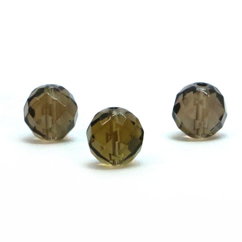 ●1粒売り●スモーキークォーツ【カット】10mm【天然石 ビーズ パワーストーン】