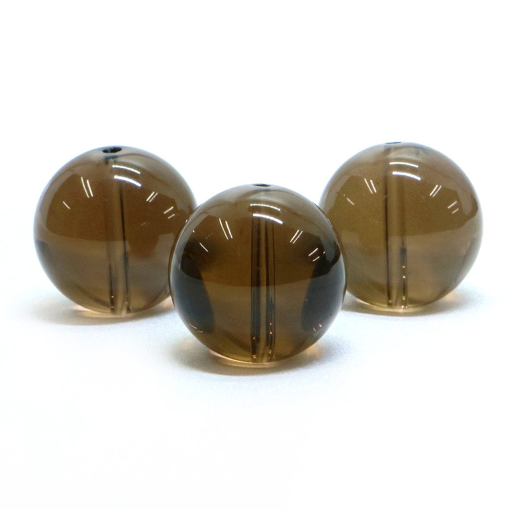 Rakuten - ●1粒売り●スモーキークォーツ【丸玉】18mm【天然石 ビーズ パワーストーン】