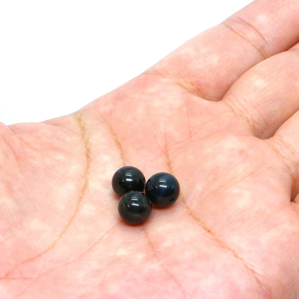 ●1粒売り●ブラックタイガーアイ【丸玉】8mm【天然石 ビーズ パワーストーン】