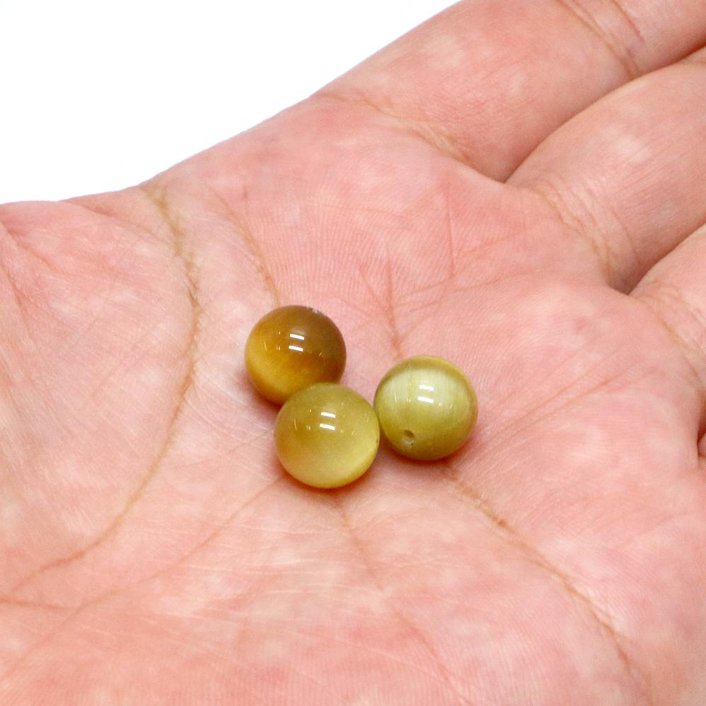 ●1粒売り●ホワイトタイガーアイ【丸玉】10mm【天然石 ビーズ パワーストーン】