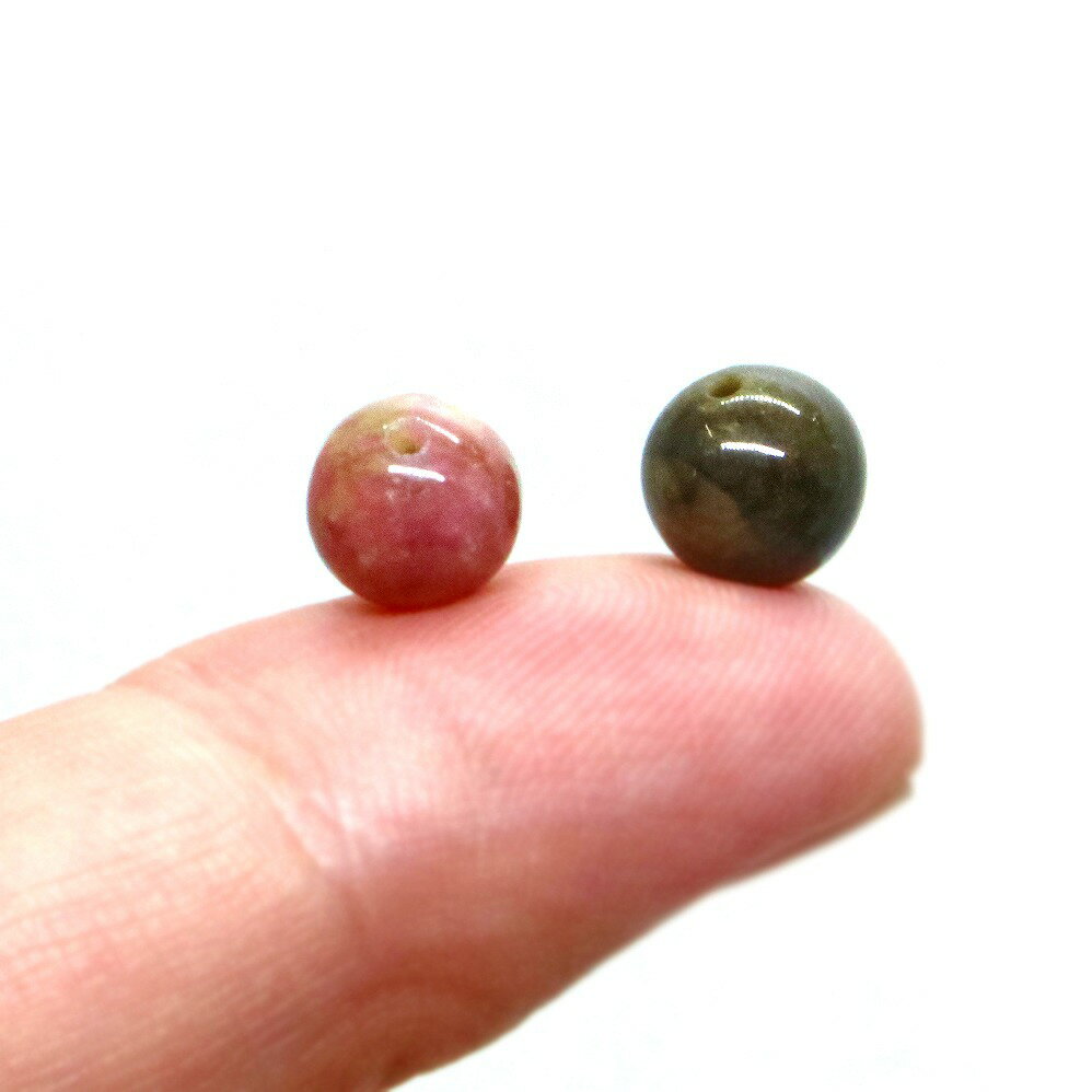 ●5粒売り●トルマリンミックス【丸玉】8mm【天然石 ビーズ パワーストーン】
