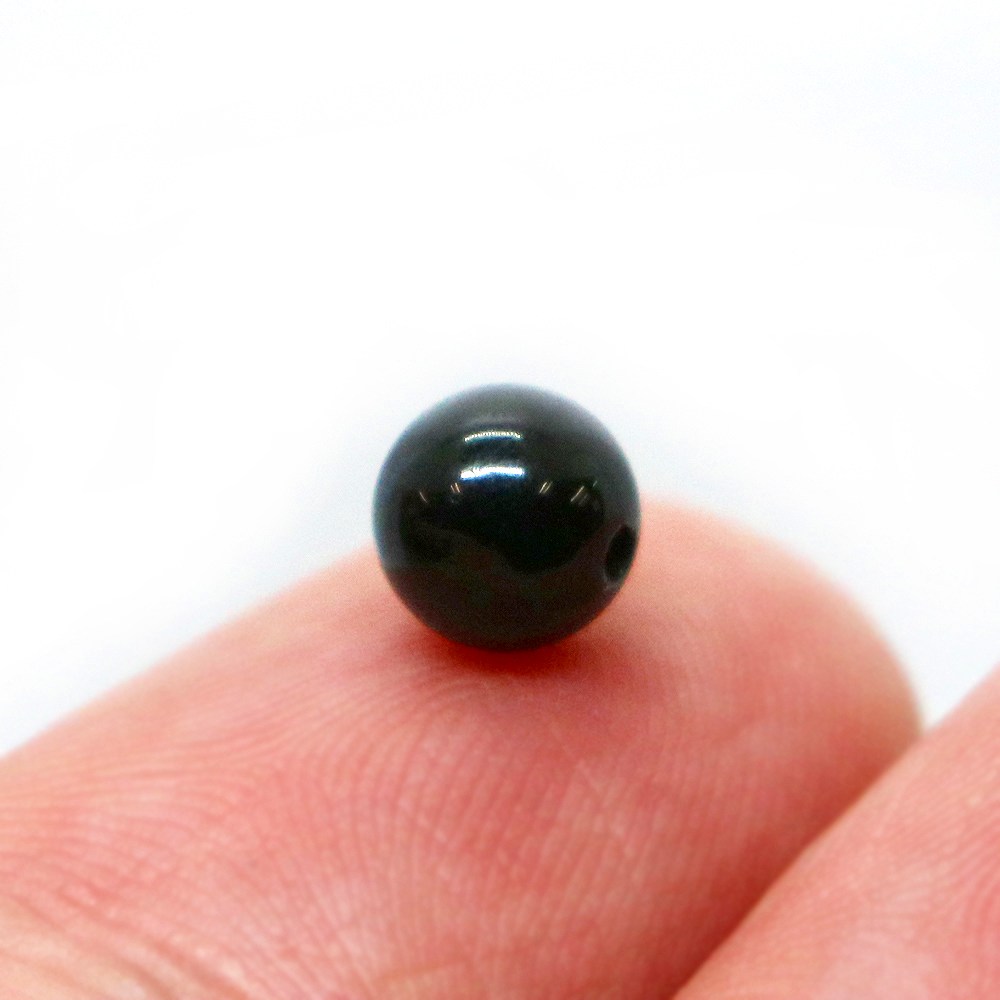 ●1粒売り●ブラックトルマリン【丸玉】6mm【天然石 ビーズ パワーストーン】
