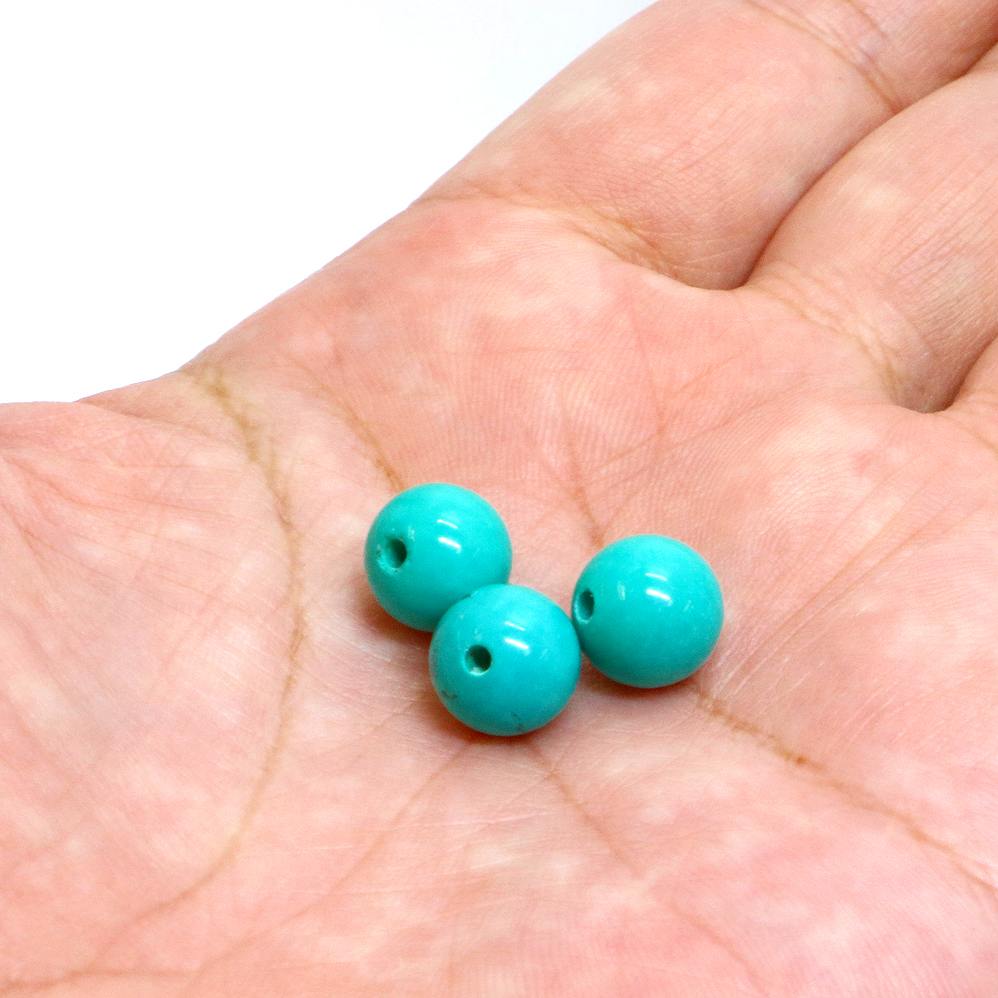●1粒売り●ターコイズ【丸玉】10mm【天然石 ビーズ パワーストーン】