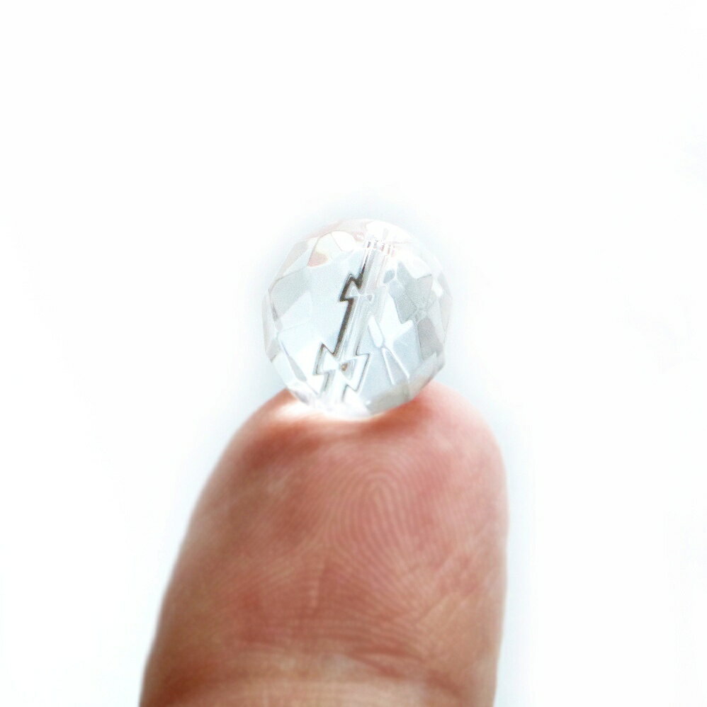 ●1粒売り●水晶（クリスタル）【カット】10mm【天然石 ビーズ パワーストーン】