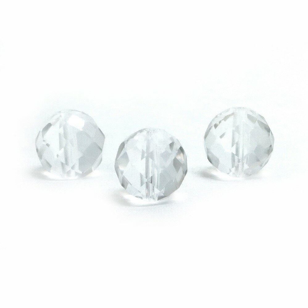 Rakuten - ●1粒売り●水晶（クリスタル）【カット】12mm【天然石 ビーズ パワーストーン】