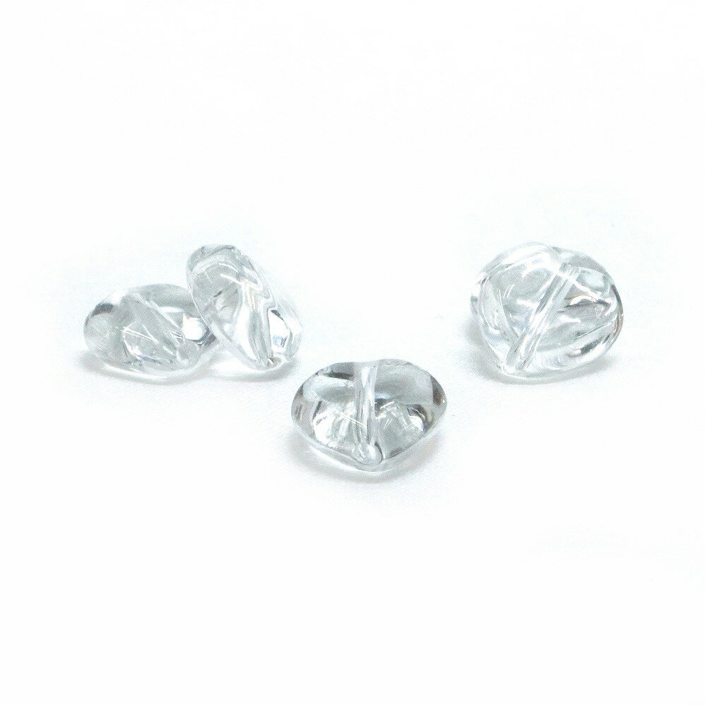 樂天商城 - ●1粒売り●水晶（クリスタル）【ハート】10mm（厚み5mm）【天然石 ビーズ パワーストーン】