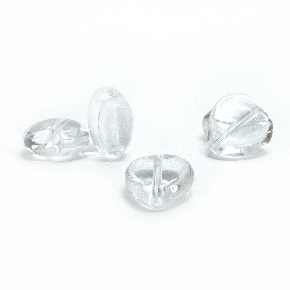 樂天商城 - ●1粒売り●水晶（クリスタル）【ハート】12mm（厚み6mm）【天然石 ビーズ パワーストーン】