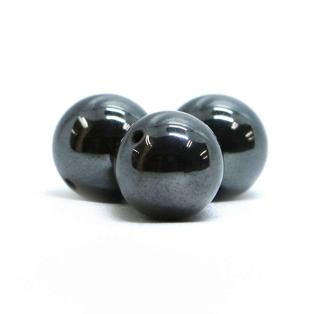 Fortune Telling - ●1粒売り●ヘマタイト（マグネット）【丸玉】12mm【天然石 ビーズ パワーストーン】