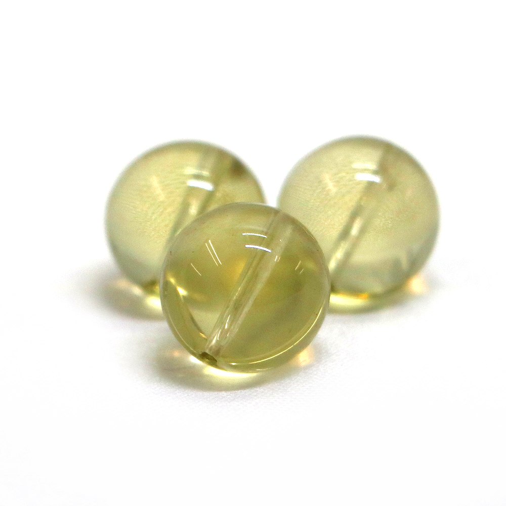 ●1粒売り●レモンクォーツ【丸玉】12mm【天然石 ビーズ パワーストーン】
