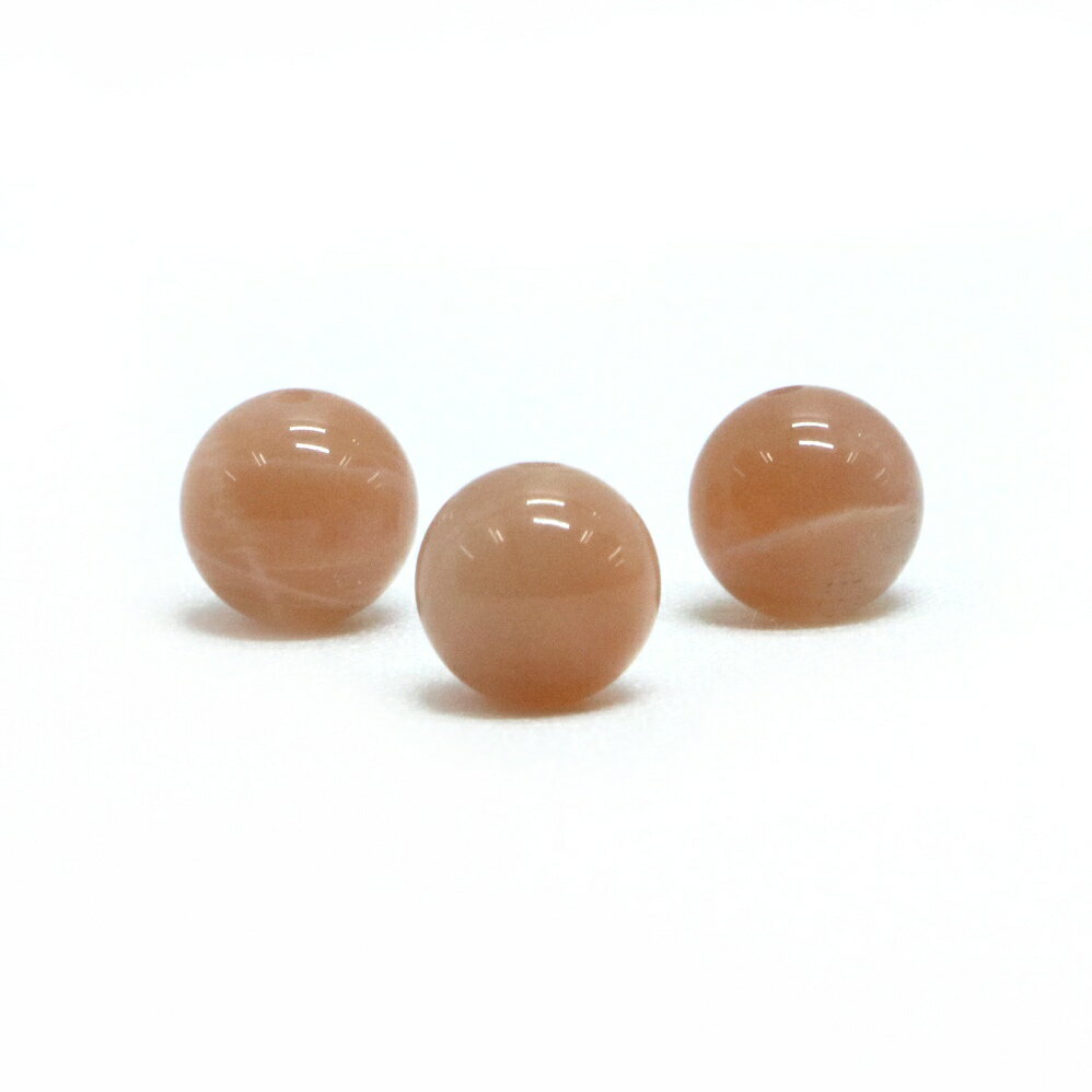 Rakuten - ●1粒売り●オレンジムーンストーン【丸玉】8mm【天然石 ビーズ パワーストーン】