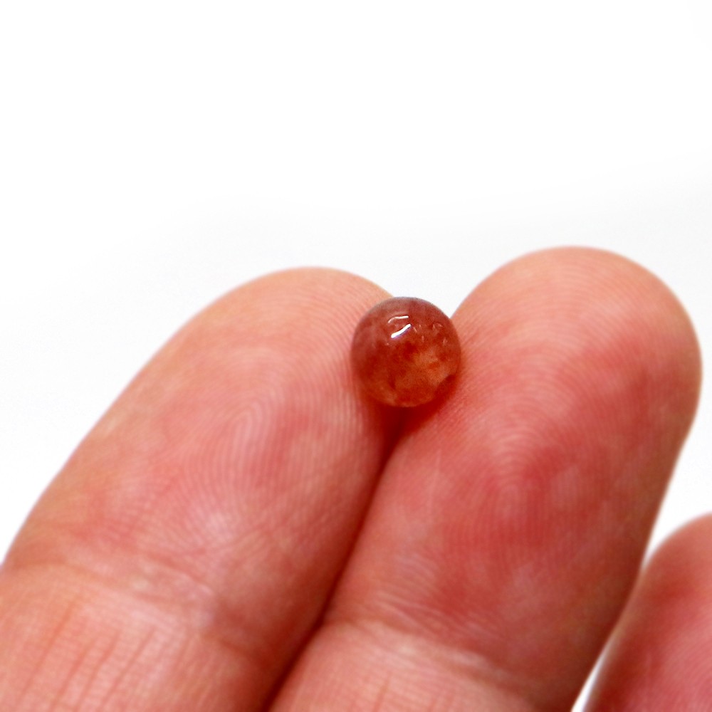 ●1粒売り●モスコバイト(濃いめ)【丸玉】6mm【天然石 ビーズ パワーストーン】