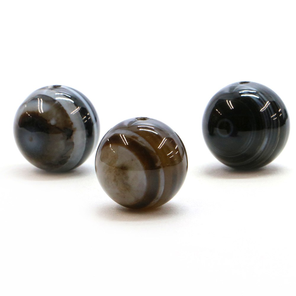 Rakuten - ●5粒売り●天眼石（しまメノウ）【丸玉】20mm【天然石 ビーズ パワーストーン】