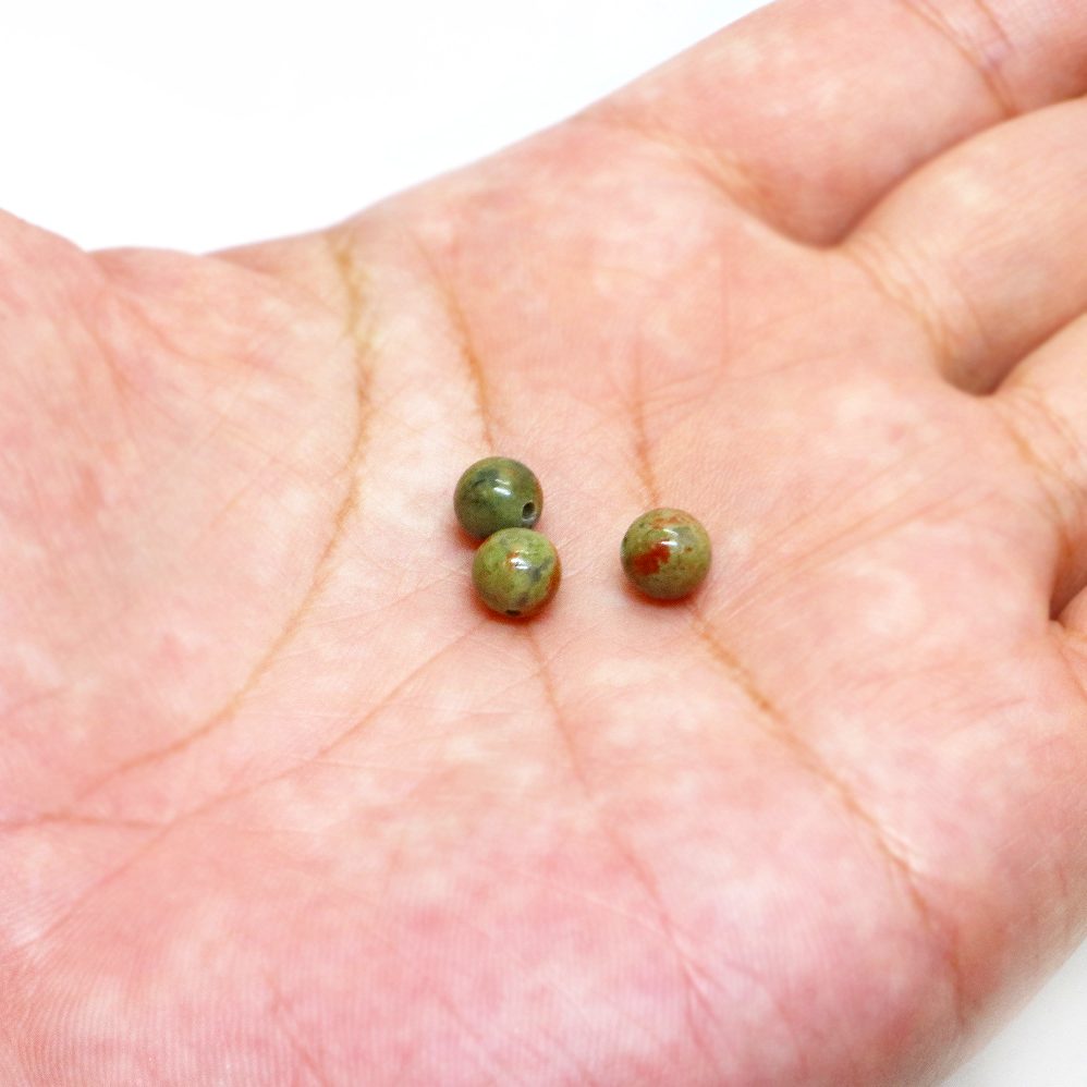 ●5粒売り●ユナカイト【丸玉】6mm【天然石 ビーズ パワーストーン】