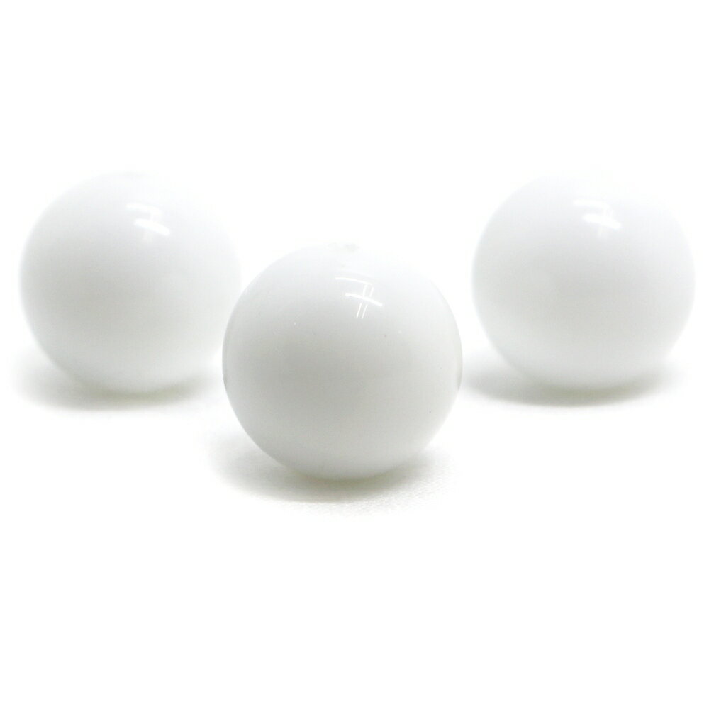 ●1粒売り●ホワイトオニキス（人工石）【丸玉】16mm【天然石 ビーズ パワーストーン】