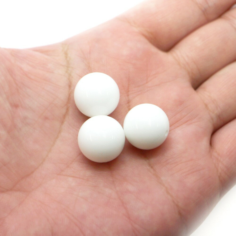 ●1粒売り●ホワイトオニキス（人工石）【丸玉】16mm【天然石 ビーズ パワーストーン】