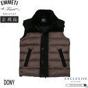 EMMETI エンメティ DONY MERINOS CAMOSCIATO NERO ムートンダウンベスト メンズ 秋冬 DONY