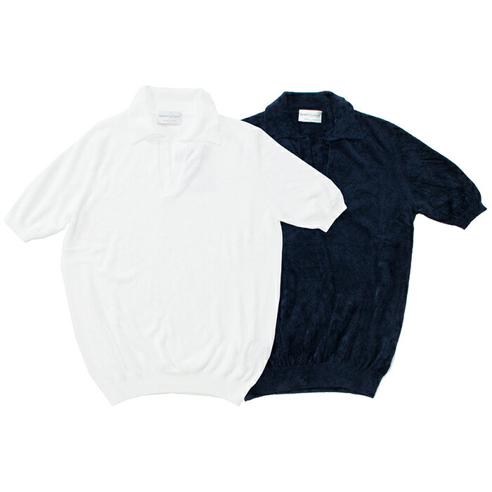 Settefili Cashmere セッテフィーリ カシミア パイルスキッパーポロ メンズ 春夏 GD01/WHITE GD06/NAVY RAGIPM