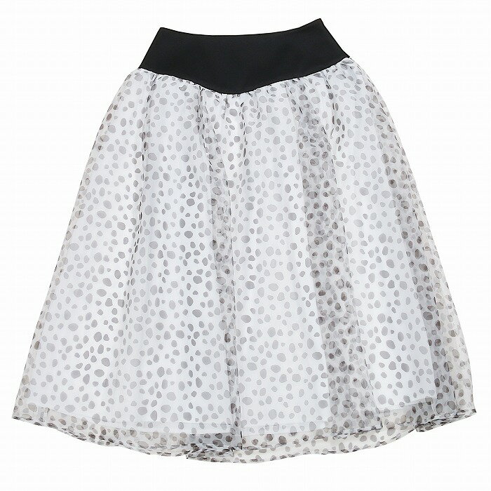 BORDERS at BALCONY ボーダーズアットバルコニー ORGANDY PRINTED SKIRT レディース 22秋冬 WHITE BLACK BD2221-3H-12