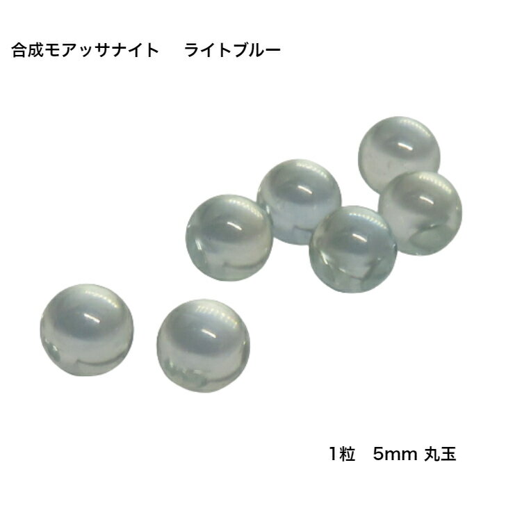 GemKana/ジェムカナ/合成モアッサナイト ライトブルー/丸玉5mm