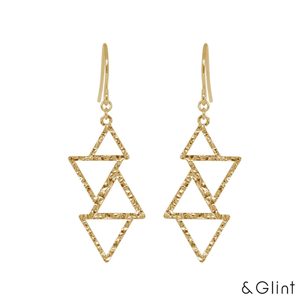 ★20%OFFクーポン配布中★K18 イエローゴールド トライアングル フック ピアス 記念日 誕生日 プレゼント ギフト シンプル アレルギー対応 綺麗 エレ...