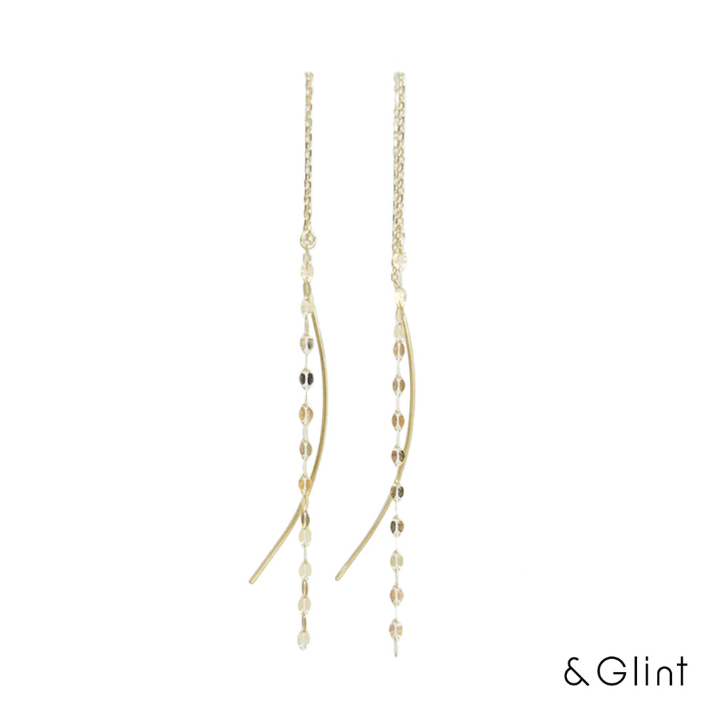 ★20%OFFクーポン配布中★K18 イエローゴールド アメリカンピアス チェーンピアス 記念日 誕生日 プレゼント ギフト シンプル アレルギー対応 綺麗 エ...