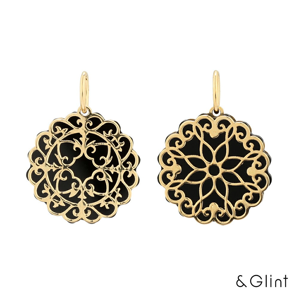 ★20%OFFクーポン配布中★K18 イエローゴールド オニキス 白蝶貝 ラウンド チャーム ペンダントトップ プレゼント ギフト シンプル アレルギー対応 シ...