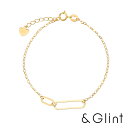 K18 K10 イエローゴールド、ホワイトゴールド ペーパークリップモチーフ ブレスレット 記念日 誕生日 プレゼント ギフト アレルギー対応 おしゃれ 普段使い