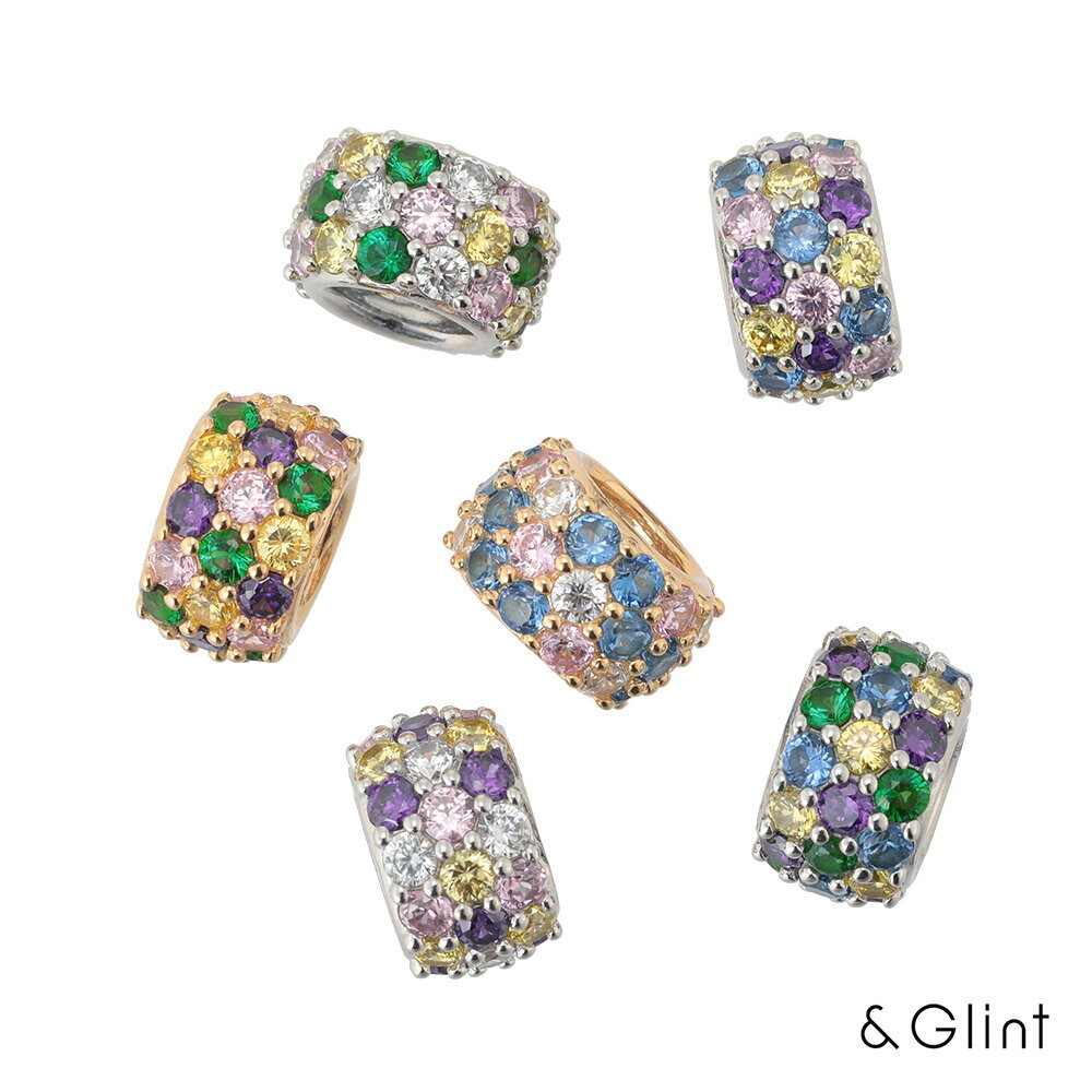 ★20%OFFクーポン配布中★K10 イエローゴールド ホワイトゴールド キュービックジルコニア マルチカラー チャーム ペンダントトップ 記念日 誕生日 プレ...