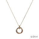 ★20%OFFクーポン配布中★K18 イエローゴールド/ピンクゴールド/ホワイトゴールド ホワイトトパーズ トライサークルモチーフネックレス 記念日 誕生日 プレゼント ギフトアレルギー対応 綺麗 エレガント 18金