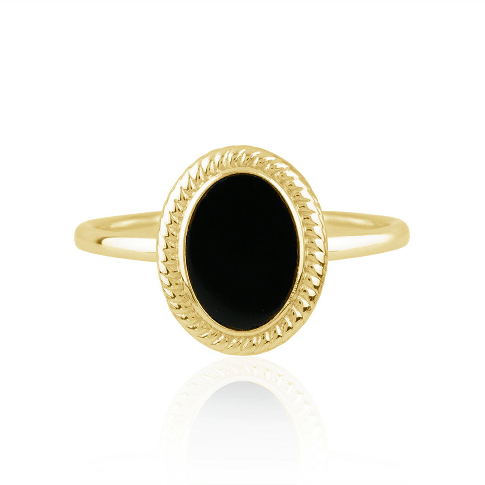 ★20%OFFクーポン配布中★K10 イエローゴールド、ホワイトゴールド オニキス 白蝶貝 オーバル リング プレゼント ギフト シンプル アレルギー対応 エ...