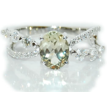 樂天商城 - カラーチェンジダイアスポア/サライト-1.28ct&ダイヤモンド Pt デザインリング 指輪 【店頭受取対応商品】
