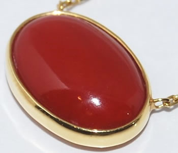 珊瑚-サンゴ/コーラル- オリジナル 両釣り シンプルプチデザイン K18 ペンダントネックレス 【店頭受取..