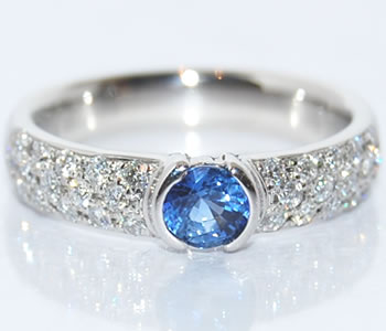 ブルーサファイア-0.52ct&パ...