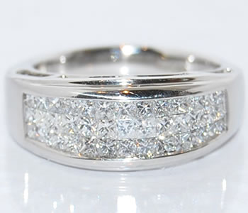 樂天商城 - プリンセスカット (角ダイヤ) パヴェ ダイヤモンド-1.00ct ミステリーセッティング Pt リング 指輪 【店頭受取対応商品】