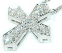 ダイヤモンド-0.50ct クロス/十字架 デザイン Pt ペンダントネックレス 【K18各色対応】 【受注発注】【店頭受取対応商品】