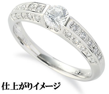 樂天商城 - ジュエリーリフォーム　セミオーダー　リング用空枠　カスタムジュエリー　既成デザイン枠【04B0132】