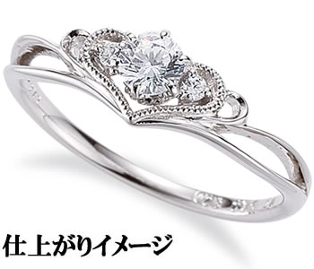 樂天商城 - ジュエリーリフォーム　セミオーダー　リング用空枠　カスタムジュエリー　既成デザイン枠【02B0214】