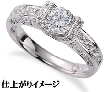 樂天商城 - ジュエリーリフォーム　セミオーダー　リング用空枠　カスタムジュエリー　既成デザイン枠【04B0200】