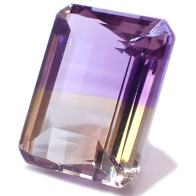 アメトリン バイカラー アメシスト シトリン エメラルドカット ルース 13.03ct 【店頭受取対応商品】