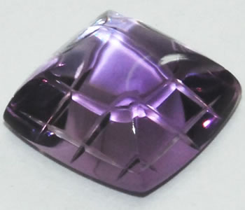 アメシスト アメジスト 紫水晶 バフスクエアカット 裏面細工 ルース 13.84ct 【店頭受取対応商品】