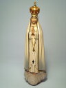 《レーピ》欧州教会使用創業100年 木彫りブランド木彫り　聖母マリア像「 ファティマ 」カラー（手彩色）高さ 12cm　保証書付【イタリア】