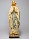 《レーピ》欧州教会使用創業100年木彫りブランド木彫り　聖母マリア像「 ルルド 」フルカラー C（手彩色）高さ15cm　保証書付【イタリア】 その1