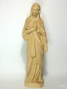 《レーピ》欧州教会使用創業100年 木彫りブランド木彫り　聖母マリア像（聖心）「セイクリッド・ハート」ニス仕上げ高さ 20cm　保証書付【イタリア】
